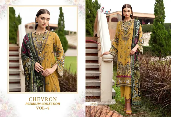 Chevron Premium Collection Vol 8 By Shree Cotton Pakistani Suits Wholesale Shop In Surat
